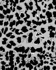 Obraz premium Abstract Hand Drawing Furry Leopard Cheetah Panther Animal Skin Seamless Vector Pattern Isolated Background