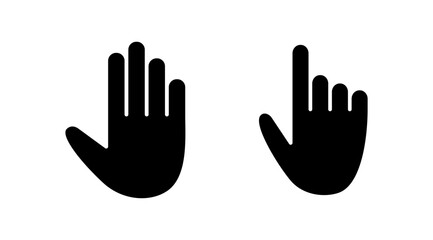 Obraz premium Hand icon vector. hand symbols. palm