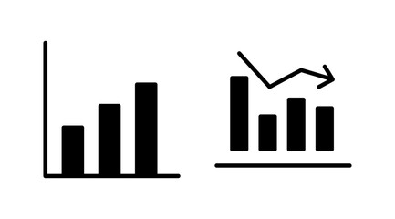 Fototapeta premium Growing graph Icon vector. Chart icon. Graph Icon