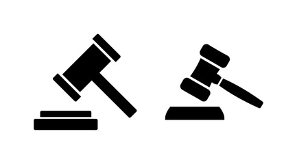 Gavel icon vector. judge gavel icon. auction hammer