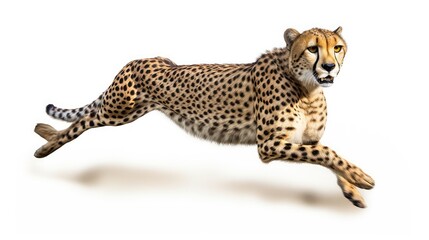 Graceful cheetah photo realistic illustration - Generative AI.