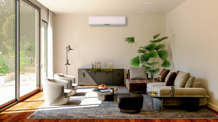 3d,rendering,air,conditioning,architecture,background,bright,chair,clean,comfortable,contemporary,concept,construction,cushion,decoration,design,digitally generate image,empty,floor,furniture