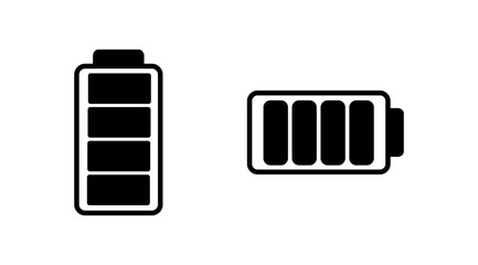 Battery icon vector. Battery charge indicator icon.