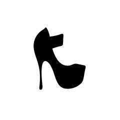 Black female shoes silhouettes 