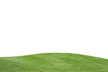 Hill green grass  isolated on white,PNG