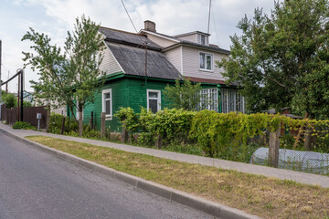 example of hundred-year-old historical building and homestead of private sector in city