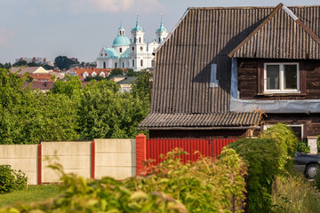 example of hundred-year-old historical building and homestead of private sector in city