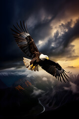 Fototapeta na wymiar eagle in flight