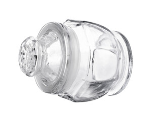 Empty glass jar isolated on transparent png