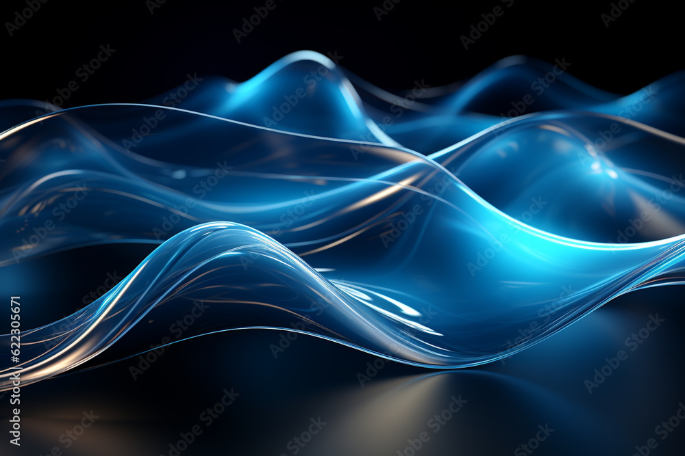Aufkleber a blue grid pattern with intersecting curves, adding a touch of elegance and sophistication to busin