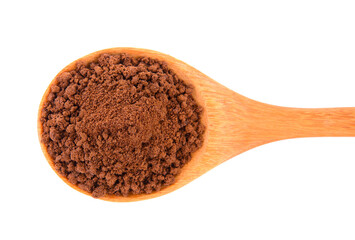 instant coffee in the spoon on transparent png