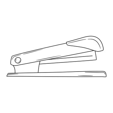 recommend clip art: stapler in line art vector style, isolated on white background. stapler in line art vector style for coloring book.