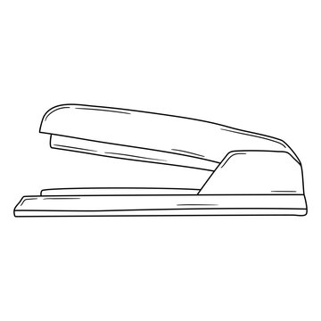 recommend clip art: stapler in line art vector style, isolated on white background. stapler in line art vector style for coloring book.