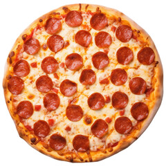 Pizza Pepperoni. Isolated on Transparent Background. generative ai