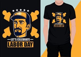Labor-day t-shirt design . Worker Shirt designs