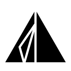 camping tent glyph 