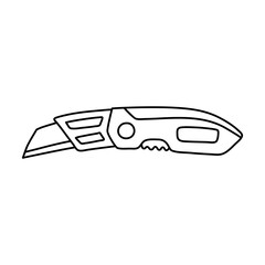 knife sketch. Construction tool vector illustration