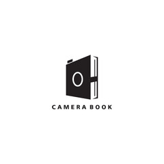 book camera logo design abstract vector illustration