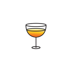 drink glass icon line vector illustration design