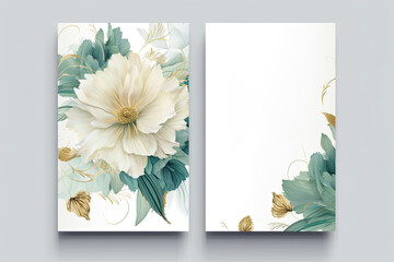 Versatile Floral Card: Perfect for Wedding Invitations, Business Correspondence, Thank You Notes, and RSVPs