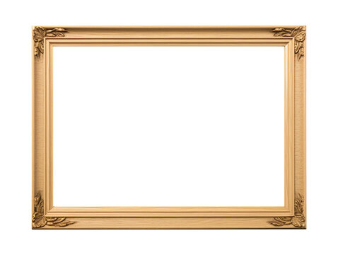 Photo frame isolated on transparent or white background, png