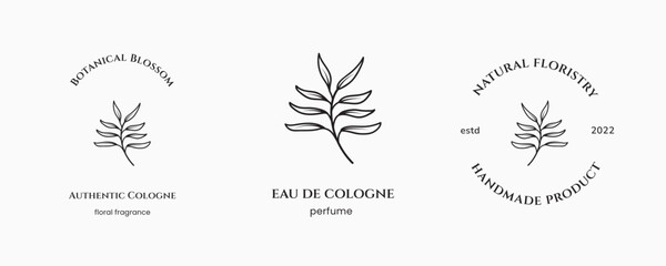 minimal hand drawn of flower logo