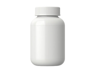White pill bottle isolated on transparent or white background. mockup, png