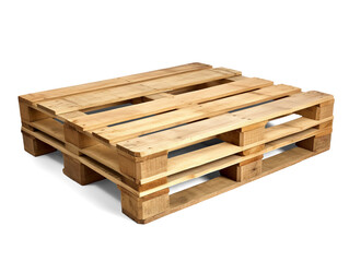 Wooden pallet isolated on transparent or white background, png - obrazy, fototapety, plakaty