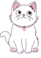 Obraz premium Pink Cute cat 