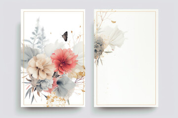 Elegant Floral Wedding Invitation: Ideal for Business Use, Thank You Notes, Greetings, RSVPs, and More