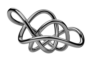 Abstract metal line, 3d render