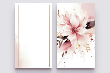 light Pink Palette: Versatile Template for Wedding Invitations, Business Cards, and DIY Floral Designs
