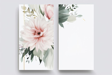 Floral Template for Wedding Invitations: Versatile for Business, Thank You Cards, Greetings, and RSVPs