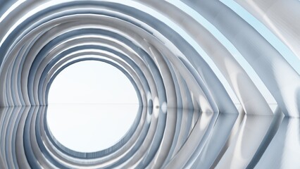 Obraz premium Abstract architecture background arched interior 3d render