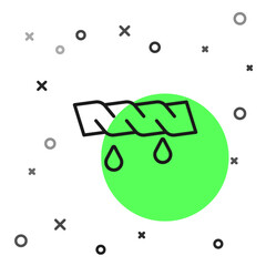 Black line Squeeze clothes icon isolated on white background. Vector