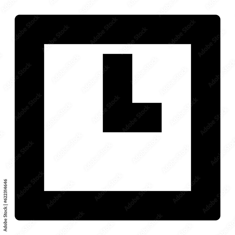 Poster clock icon. suitable for website ui design