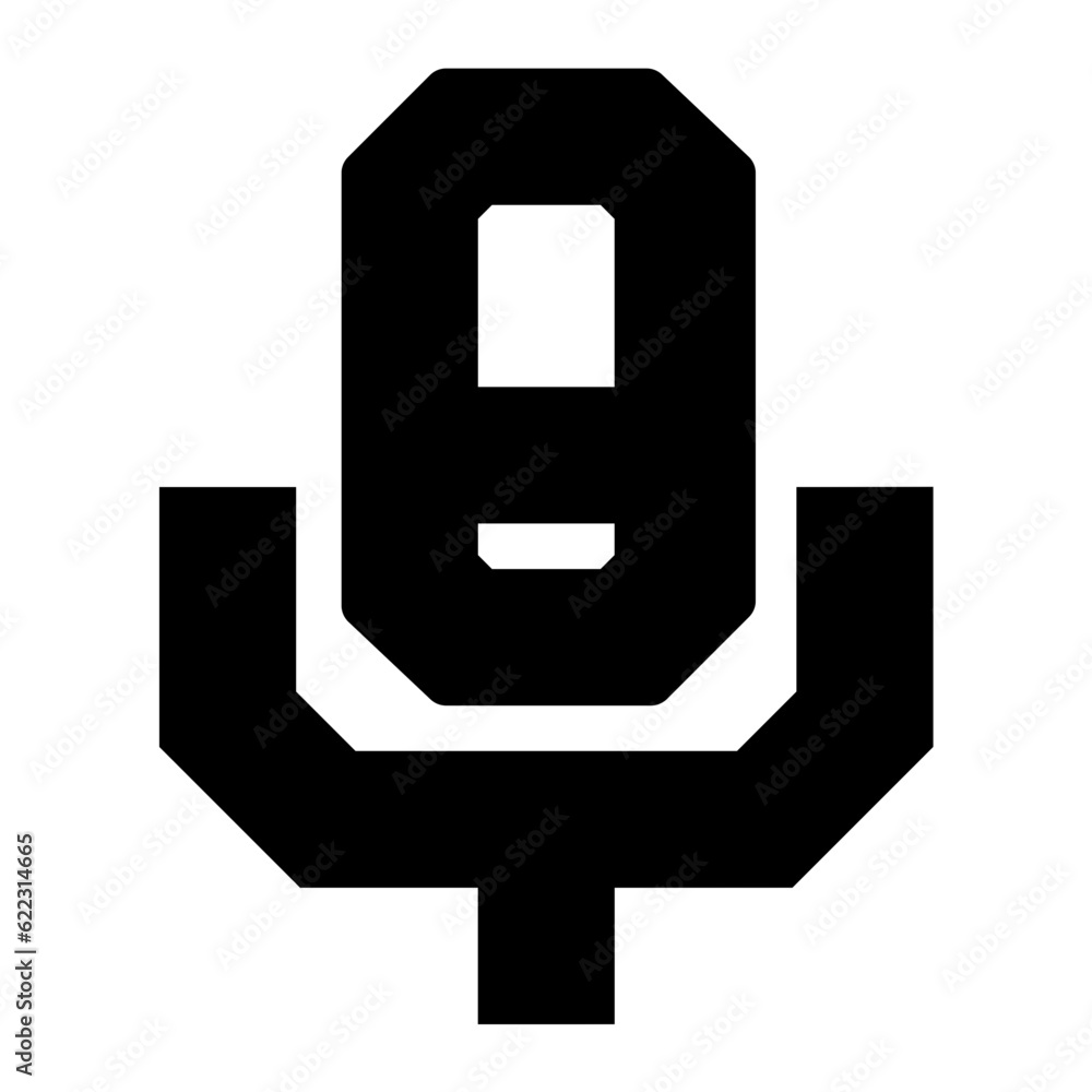 Poster microphone icon. suitable for website ui design