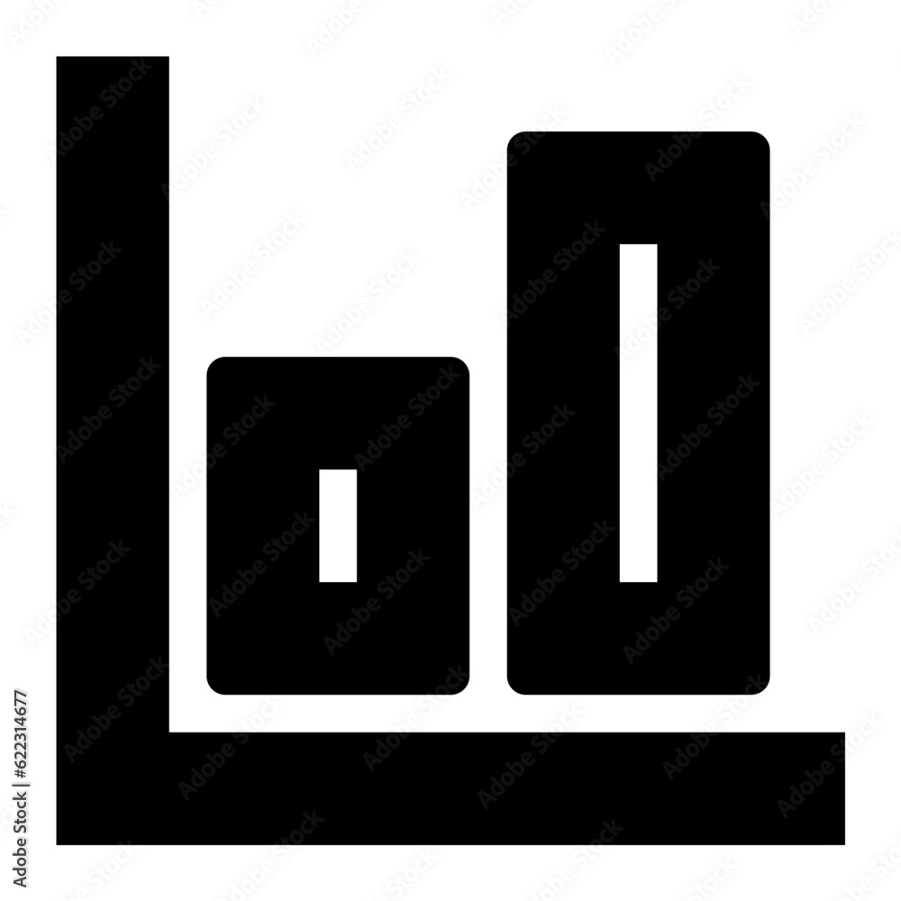 Poster bar chart icon. suitable for website ui design