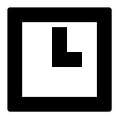 Clock icon. Suitable for website UI design
