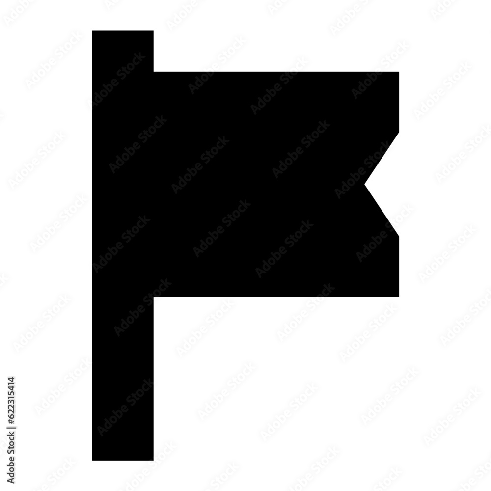 Poster waving flag icon. suitable for website ui design