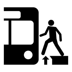 "Mind the gap" icon / sign