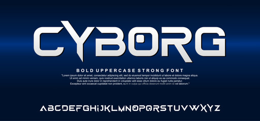 Modern Bold Heavy Font. Typography urban style alphabet fonts for fashion, sport, technology, digital, movie, logo design, vector illustration