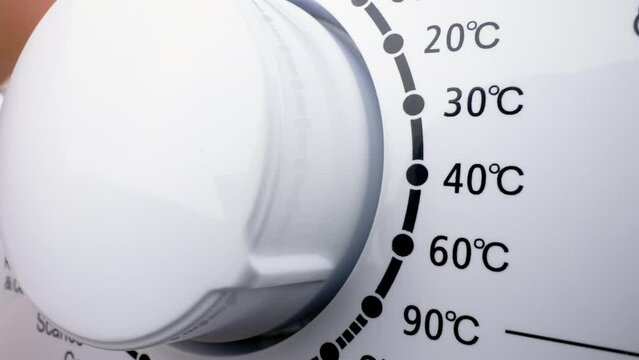 Washing machine temperature controller. Setting water temperature during the wash from low to high