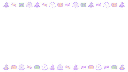 ハロウィンのゆるかわ系フレーム☆PNG