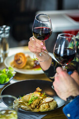 waiter serving wine