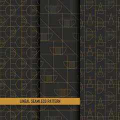 Lineal golden seamless pattern