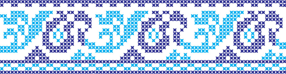 embroidered Ukrainian national pattern cross