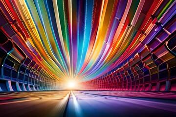 abstract colorful tunnel