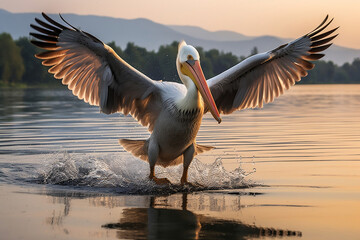 pelican in flight