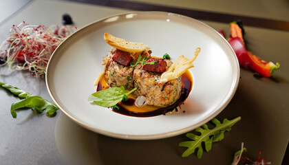 food plate dish elegant exclusive gourmet restaurant
